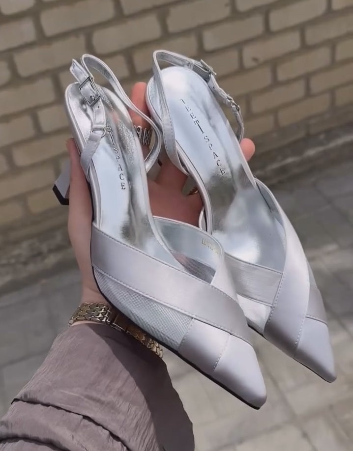 Solid-color Genuine Leather High Heels