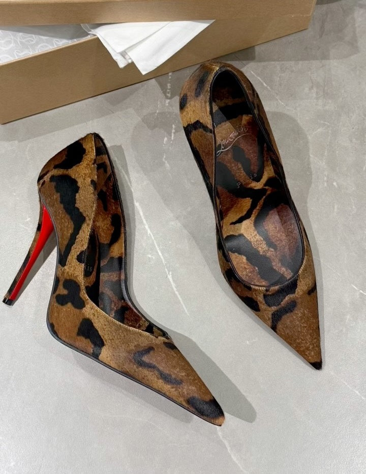 Leopard Pointed-toe High Heels