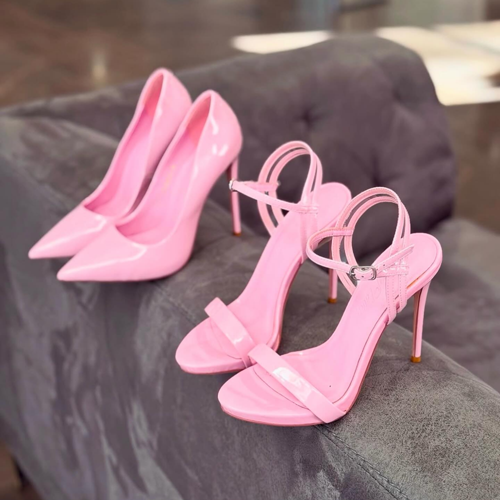 Pink Patent Leather High Heels