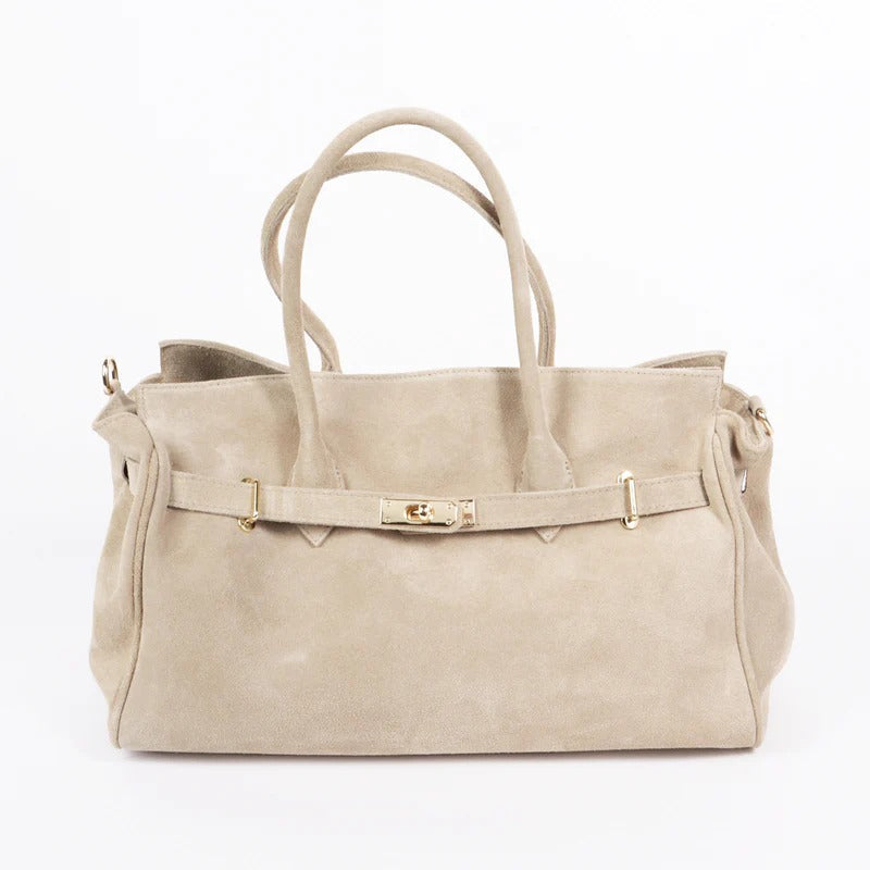 Italian Luxury Suede Handbag