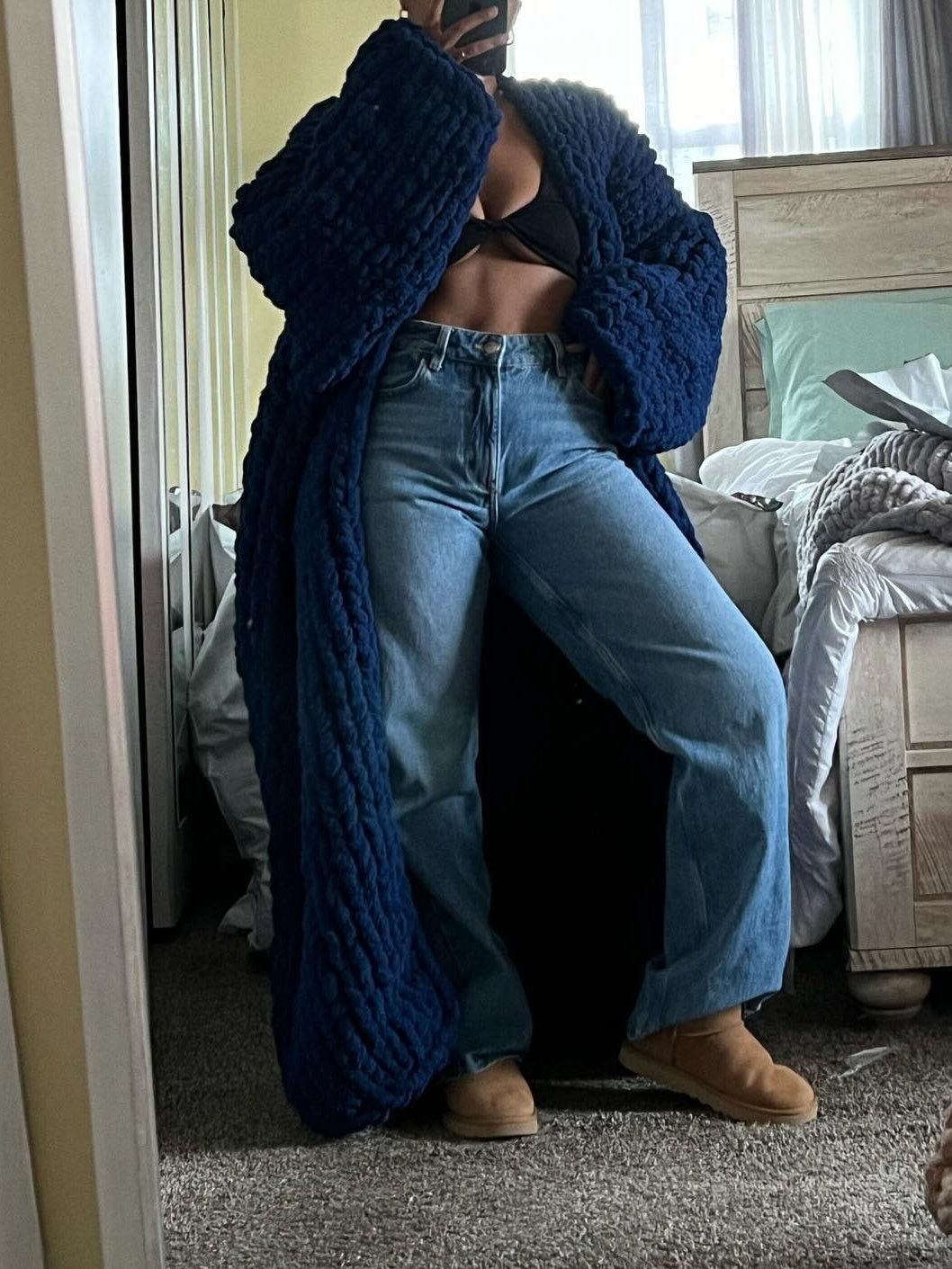 Thickened Sweater Loose Long Cardigan