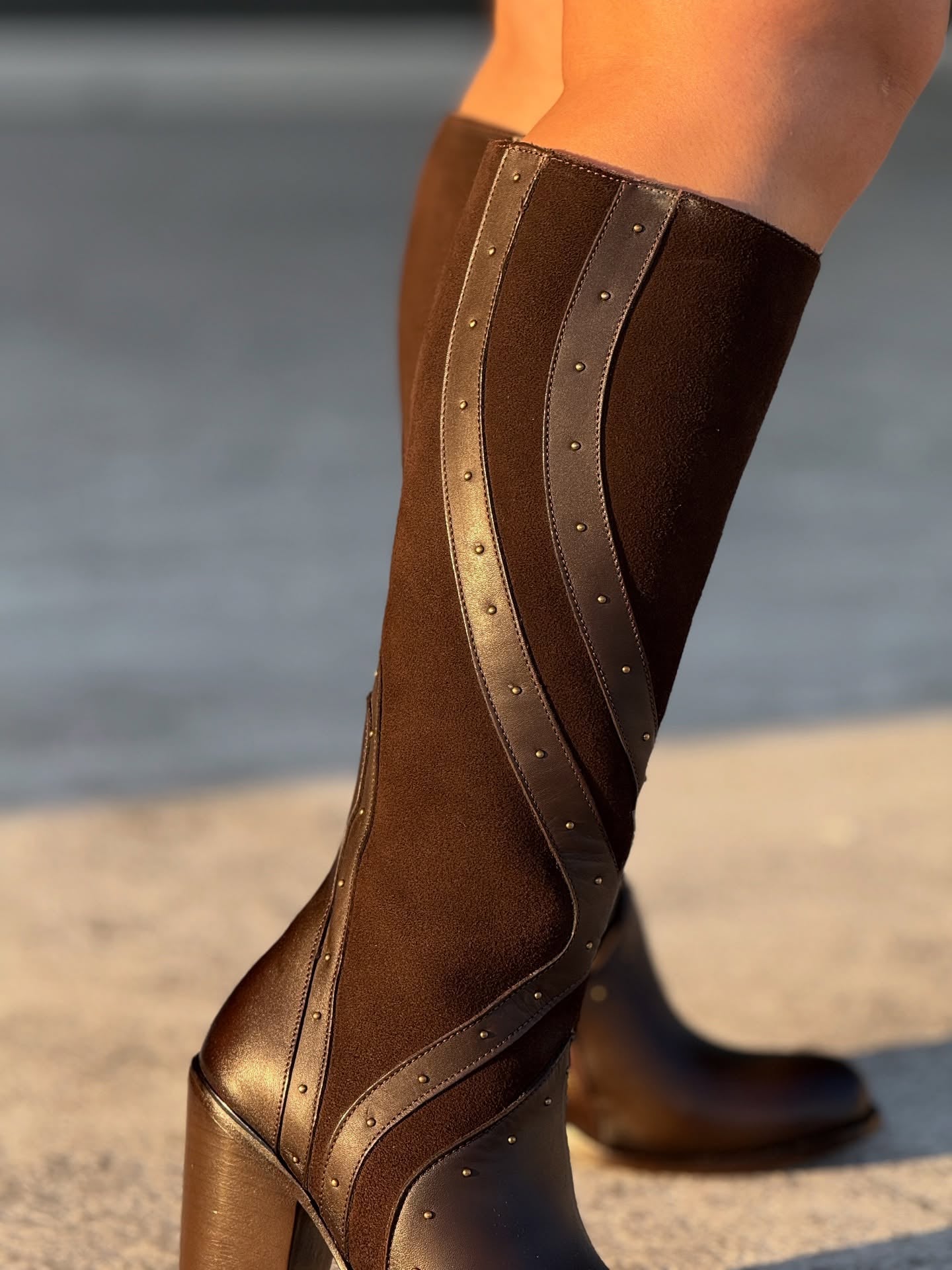 Minimalist Suede Western Boots