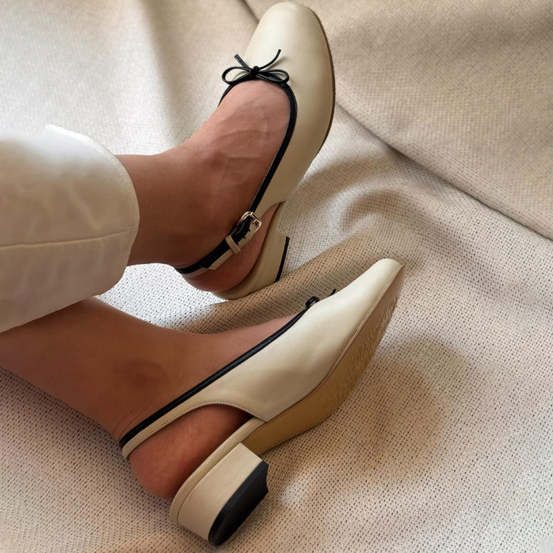 Bow Thick Heeled Shoes Mary Jane Shoes