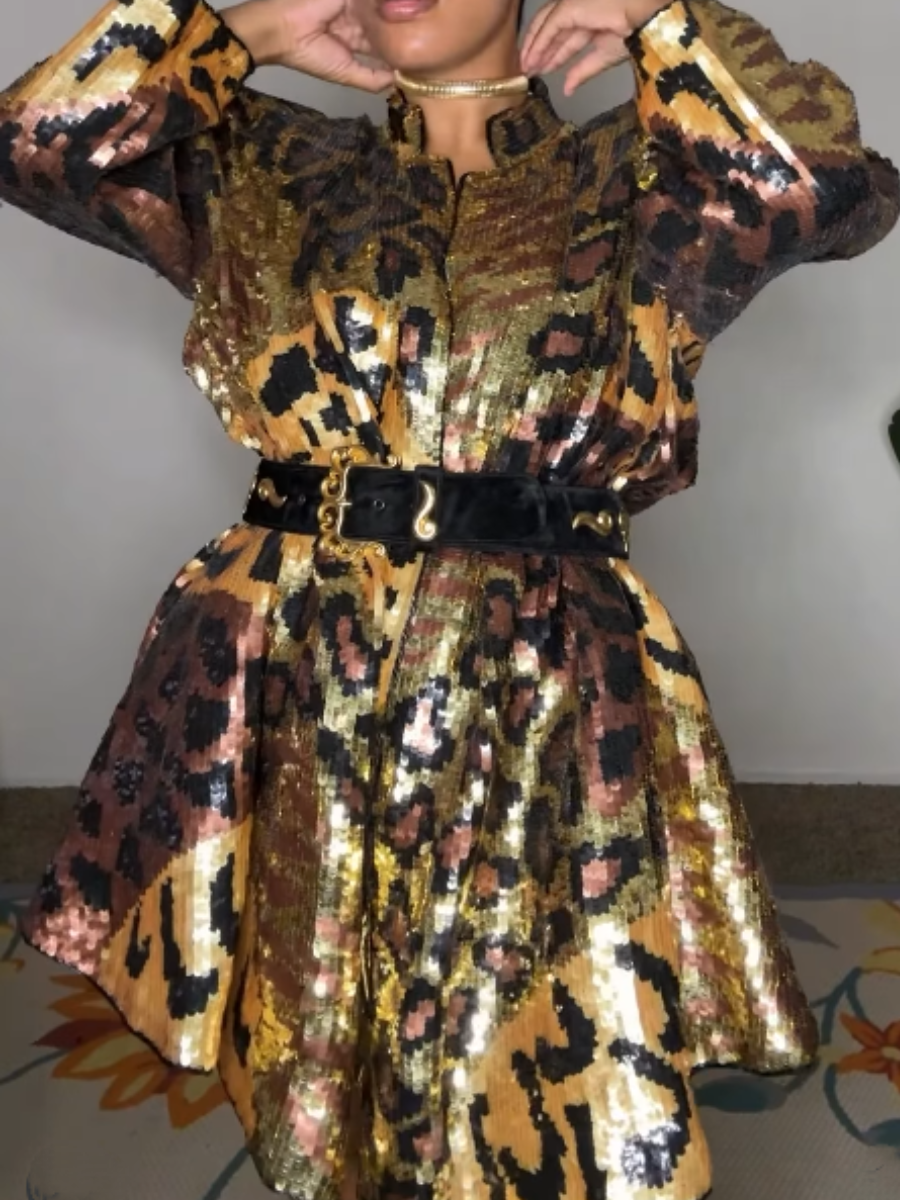 Sequined Long Jacket