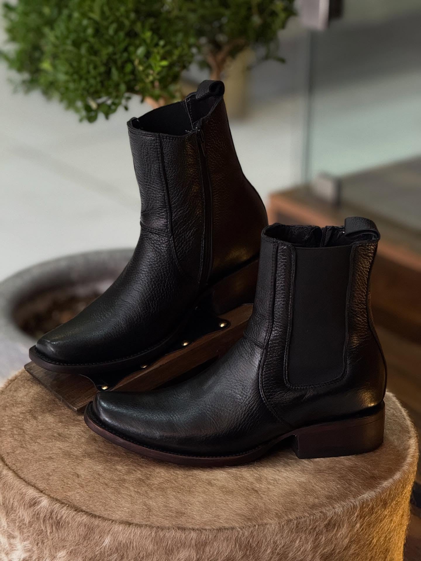 Italian Deerskin Vintage Ankle Boots