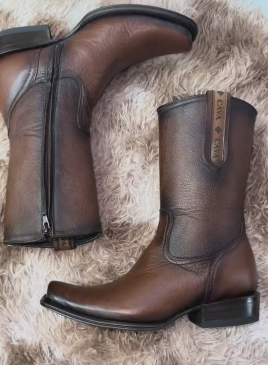 Vintage Deerskin Ranch Boots