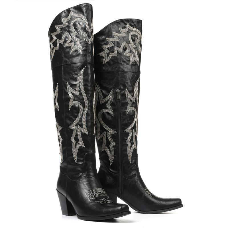 Women's Embroidered Western Cowboy Boots