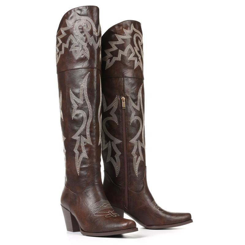 Women's Embroidered Western Cowboy Boots