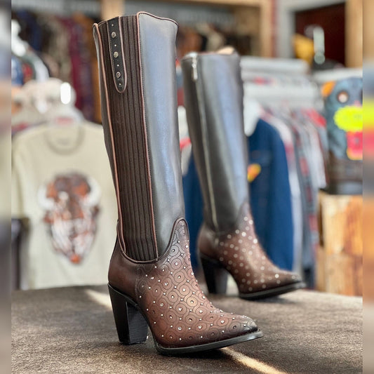 Diamond-encrusted High-heeled Boots