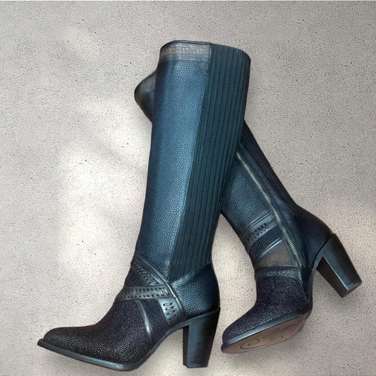 Black Stingray High-heeled Boots