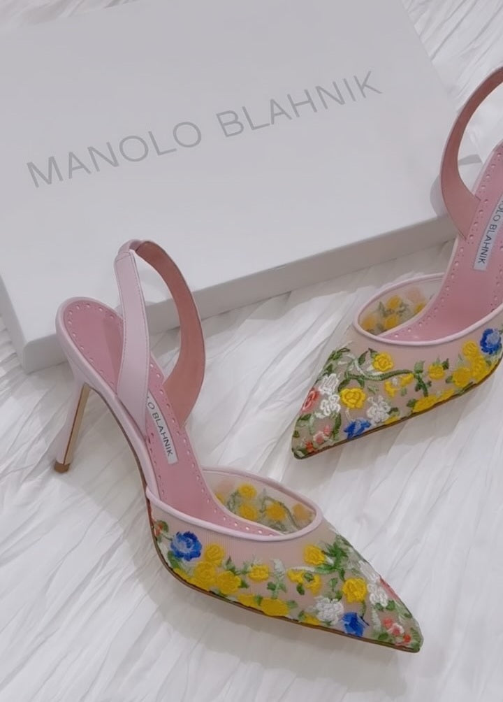 Floral Embroidered Sandals