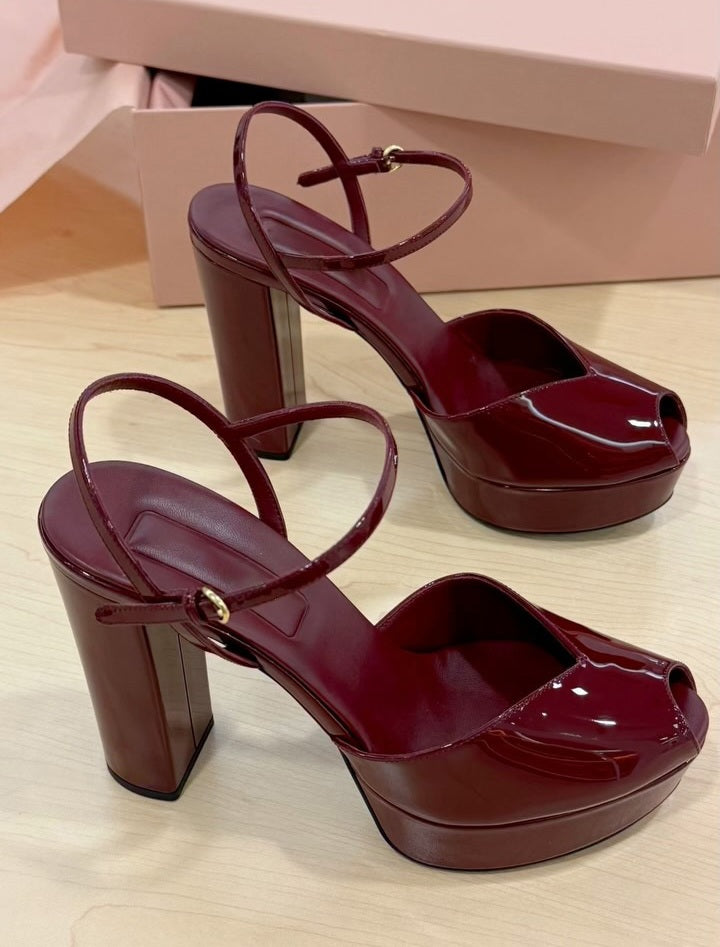 Elegant Patent Leather High Heels