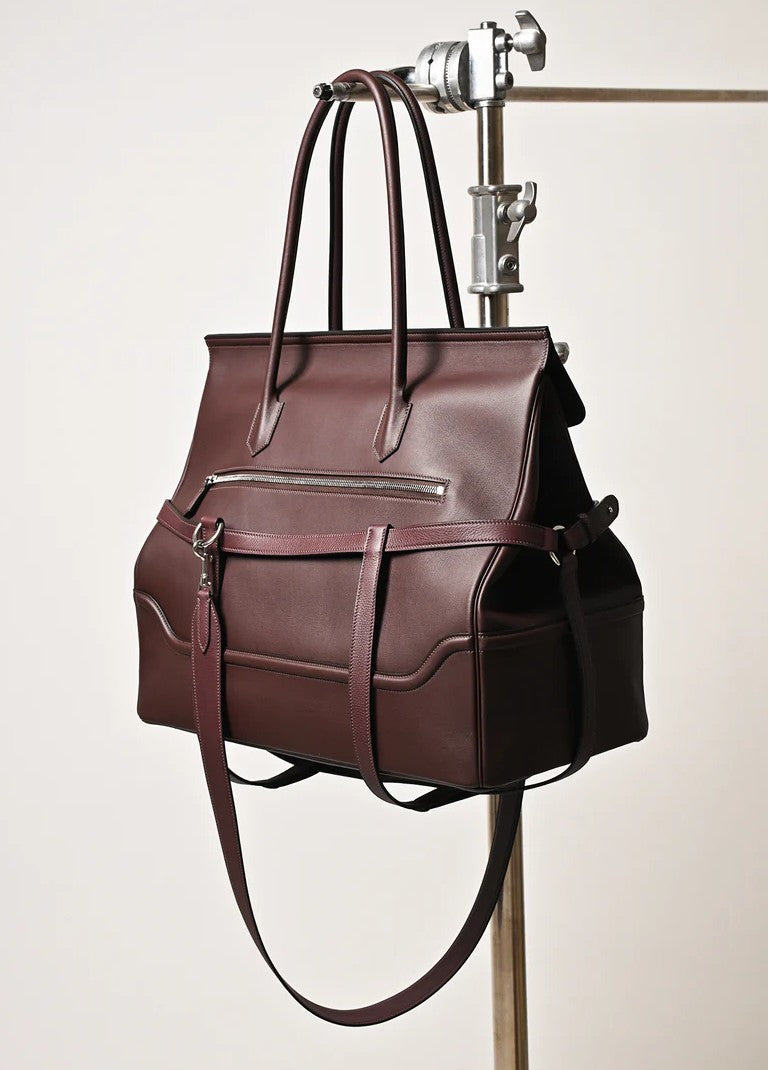 Classic Handbag with Leather Frame Shoulder Strap