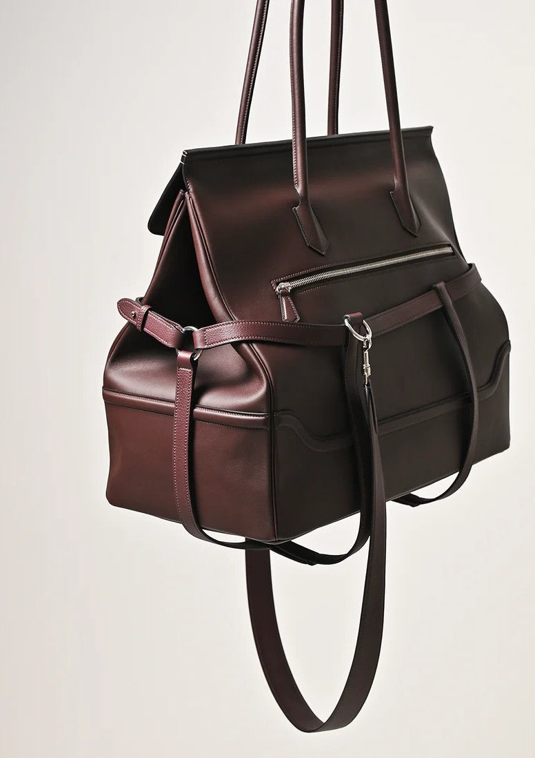 Classic Handbag with Leather Frame Shoulder Strap