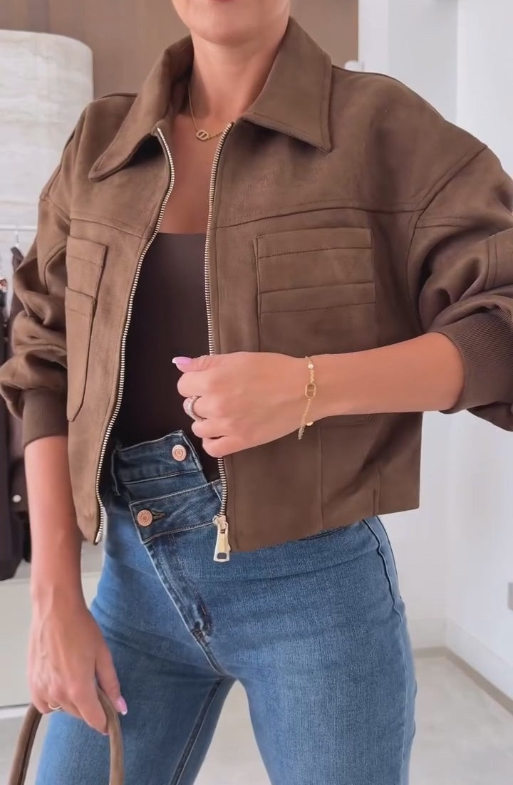 Short Suede Casual Jacket