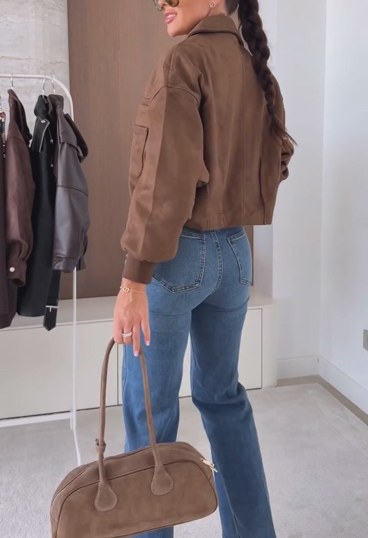 Short Suede Casual Jacket