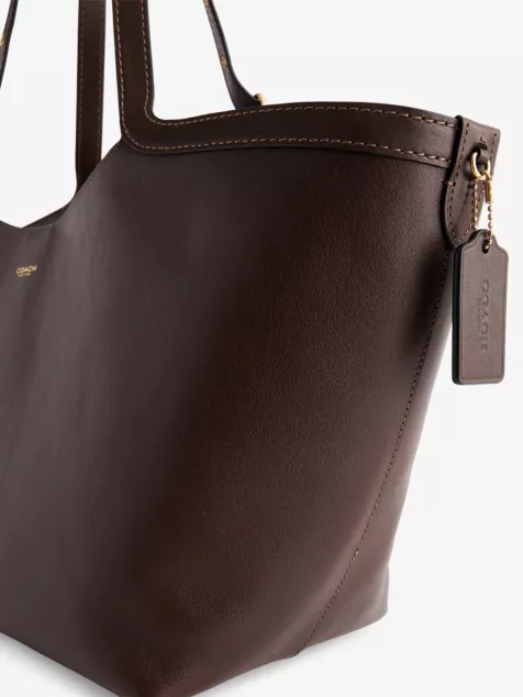 Branded Leather Tote Bag