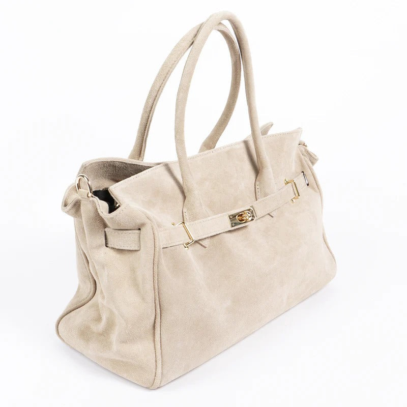 Italian Luxury Suede Handbag