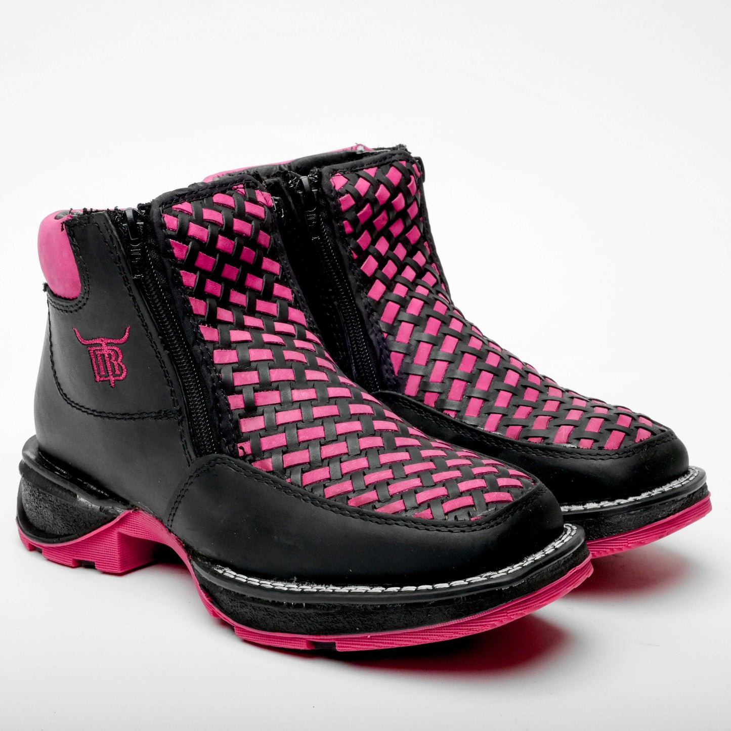 Basketweave Cowhide Boots