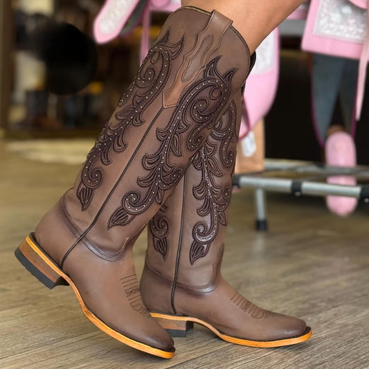 Vintage Embroidered Western Cowgirl Boots