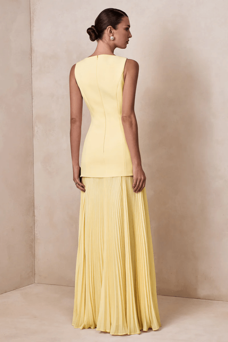 Boat-Neck Maxi Dress With Drop-Waist