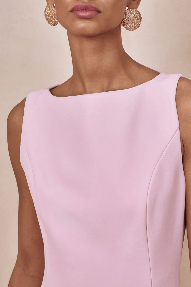 Boat-Neck Maxi Dress With Drop-Waist
