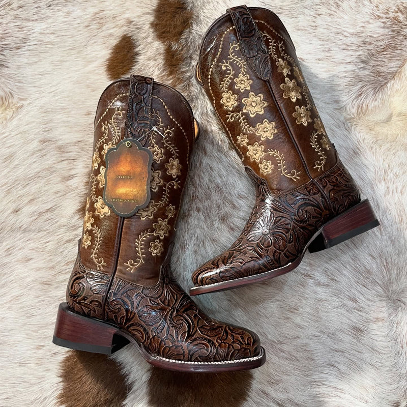 Embroidered Martin Boots Retro Western Cowboy Boots