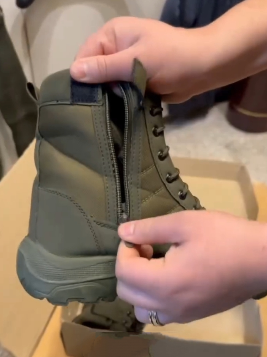 Men's Side-Zip High-Top Work Boots