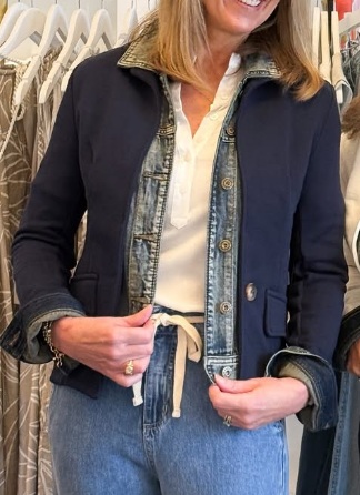 Chic Fake Denim Blazer