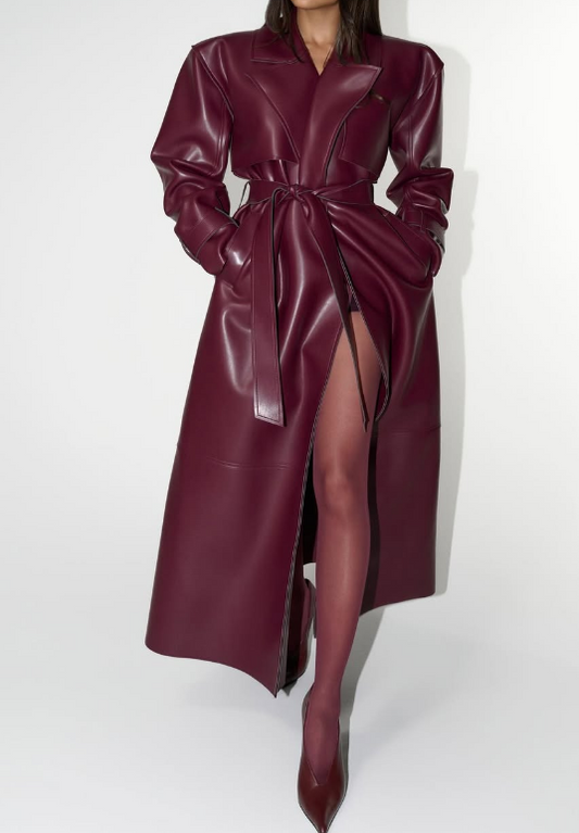 Fancy Fall Leather Coat