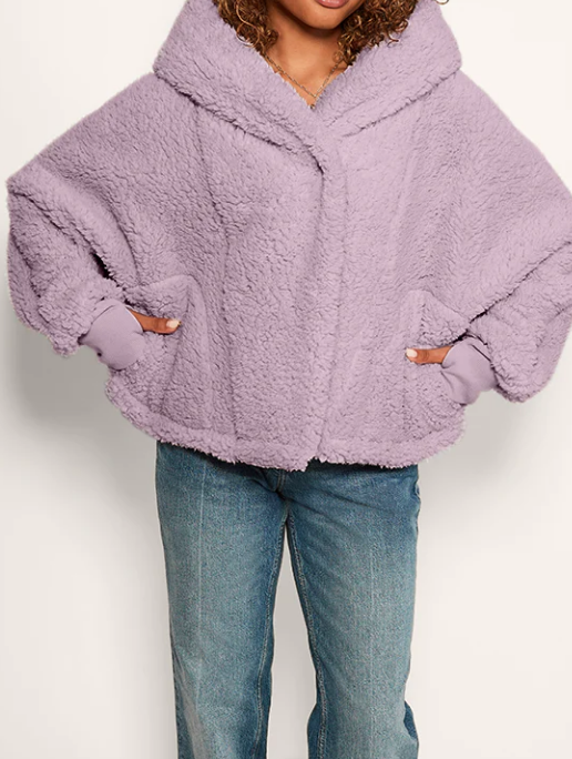 Chic Hooded Sherpa Jacket